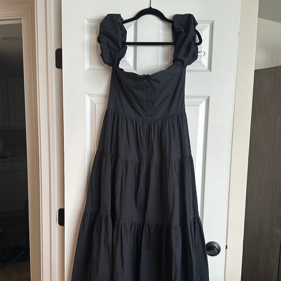 Staud Elio Black Off the Shoulder Dress Size 10 - Picture 6 of 8